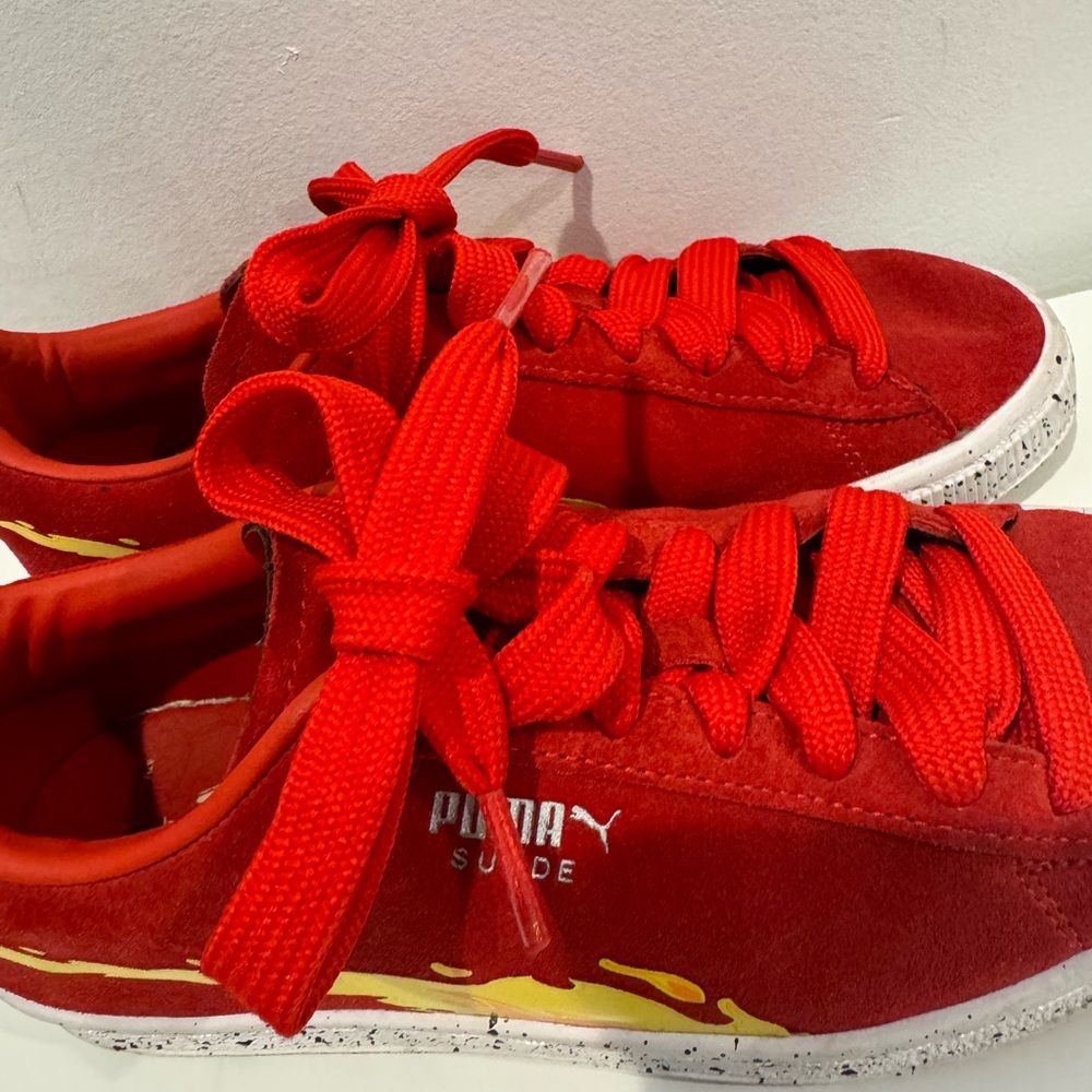 2/$20 PUMA Patrol X Suede Lace Up  Youth Boys Red Sneakers Casual Shoes - Picture 2 of 8